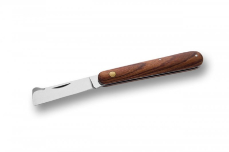 Нож садовый для прививки Antonini 17 см, ручка - дерево бубинга, лезвие - C67 (6,5 см) (5540/L)