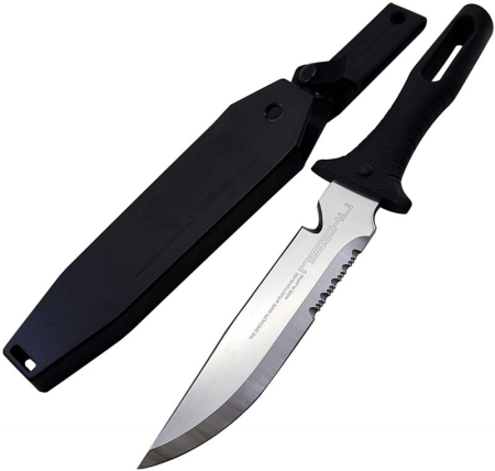 Нож Rikugatana S, 58HRC, нержавеющая сталь DSR1K6 DAIDO (подобие стали 440A, 65x13), Nisaku (NJP811, 1117368)