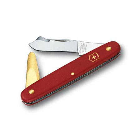 Нож для сада Victorinox Budding Knife Combi 2, 100мм/3функ/красный мат (Vx39140)
