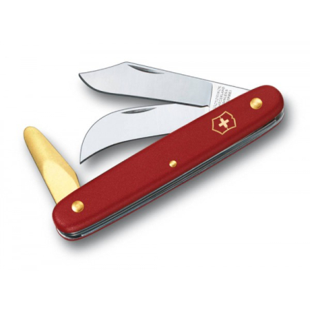 Нож для сада Victorinox Budding and Pruning Knife 3, 100мм/3функ/красный мат (Vx39116)